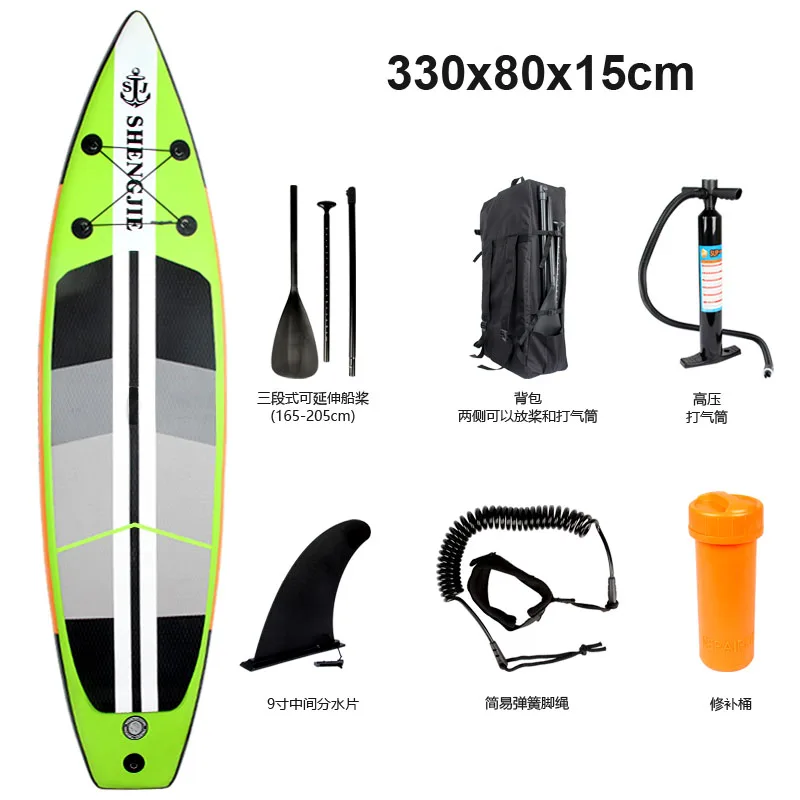 

330x80x15cm stand up paddle board cheap economic SUP board EVA carepet inflatable boat kayak dinghy raft kickpad surfboard