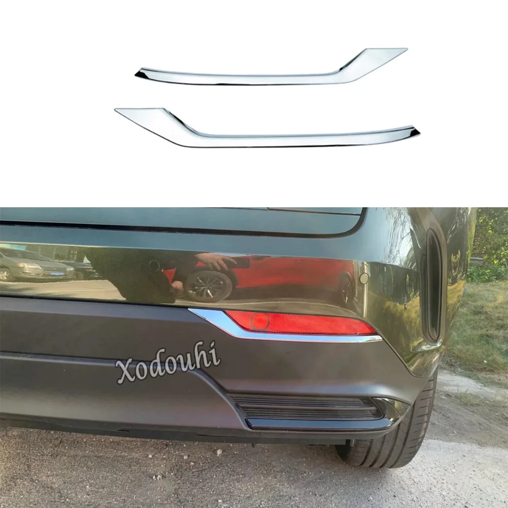 ABS Chrome Rear Fog Light Covers Trim For Lexus NX 250 260 350h 350 F 2022 2023 2024 Frame Eyebrow Accessories Stickers 2Pcs