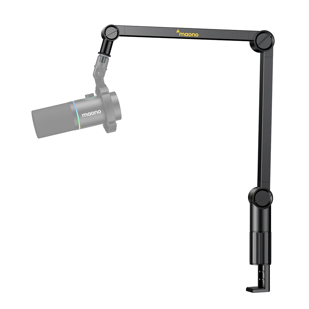

BA91 Metal Desktop Arm Stand Rotatable Mic Arm Stand Cable Holder Adjustable Stand for Podcasting Streaming Gaming