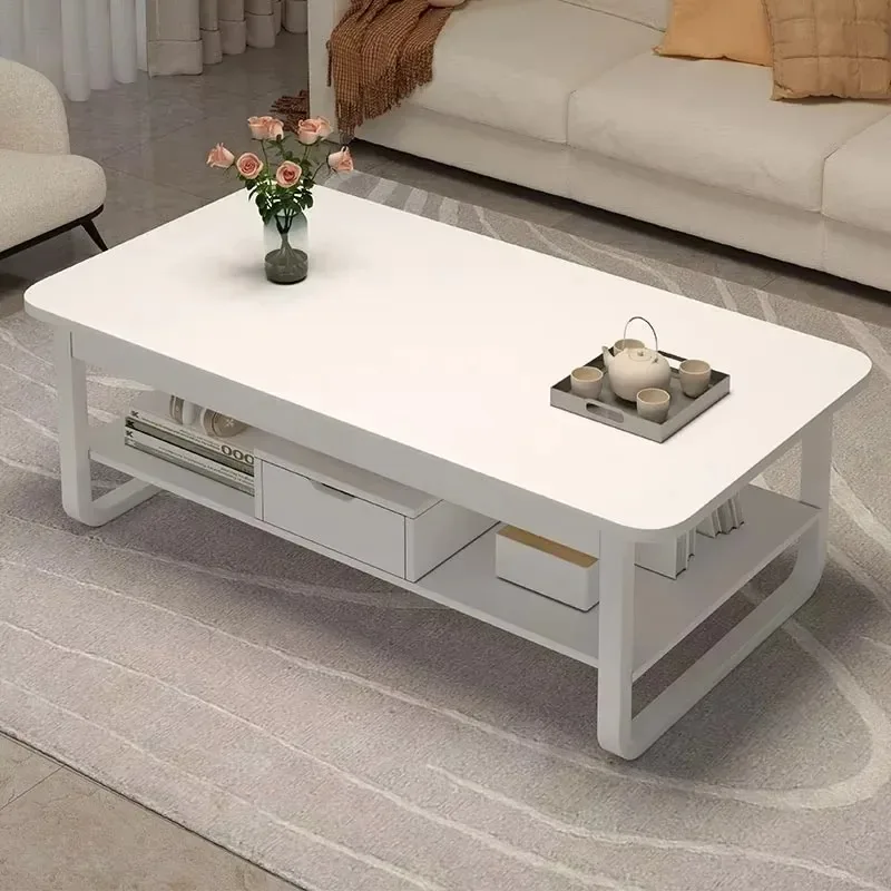 

Aesthetic White Coffee Tables Glamour Modern Design Unique Cloud Lounge Coffee Tables Luxury Cream Mesa Auxiliar Home Decoration