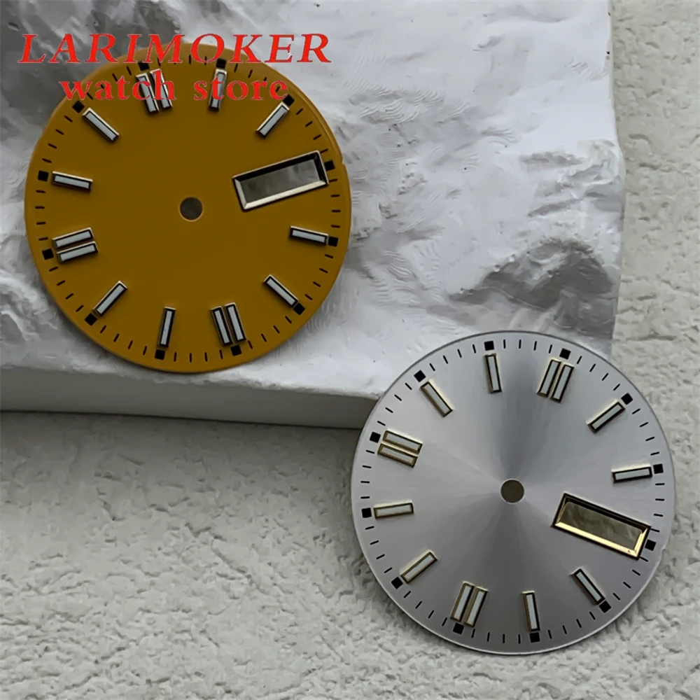 BLIGER 무균 다이얼, NH36 무브먼트용 녹색 야광 다이얼, 3.8pm 시계 크라운 장착, 29mm