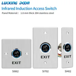 Contactless Infrared No Touch Exit Button IR Door Lock Release Switch Metal Button for Access Control System Outdoor Waterproof