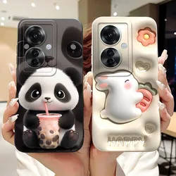 For OPPO Reno11 F 5G Case Reno 11F CPH2603 2024 Cute Panda Rabbit Cartoon Camera Protective Shockproof Soft Silicone Phone Cases