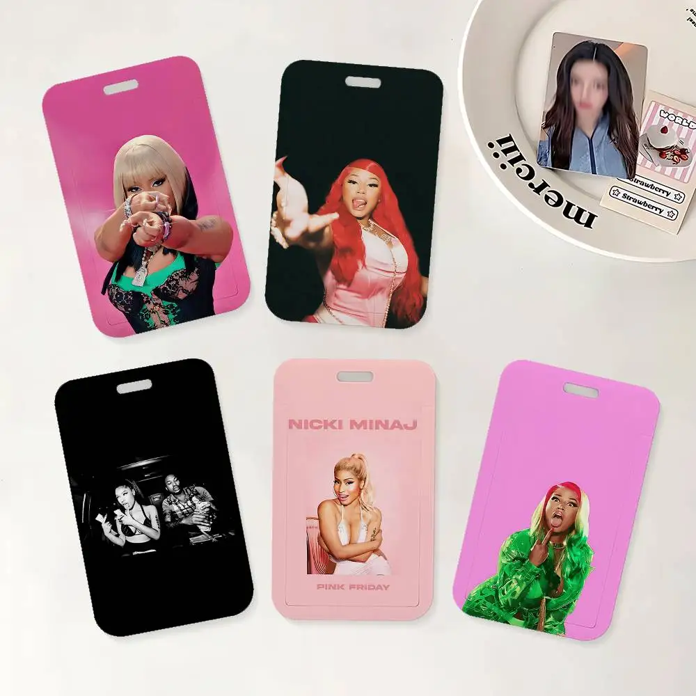 N-Nicki M-Minaj Rapper ID Holder With For Office School Name Card Credentials Case