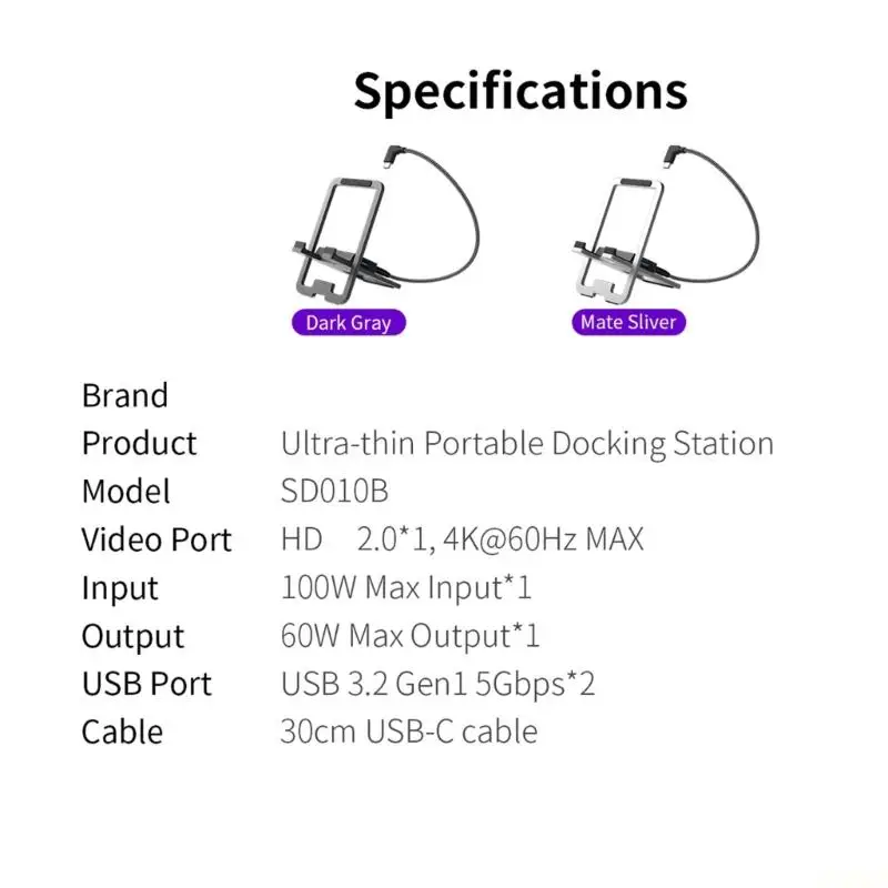 

B03F Nonslip Base Gaming Handheld Dock Stand Foldable Docking Station for Desk