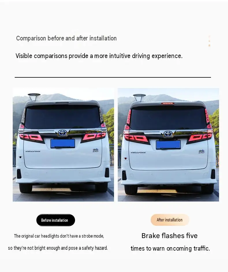Brake Light Flasher Module for Toyota Alphard Vellfire 30 Series High Mount Stop Lamp Controller Electrical Lighting Accessory