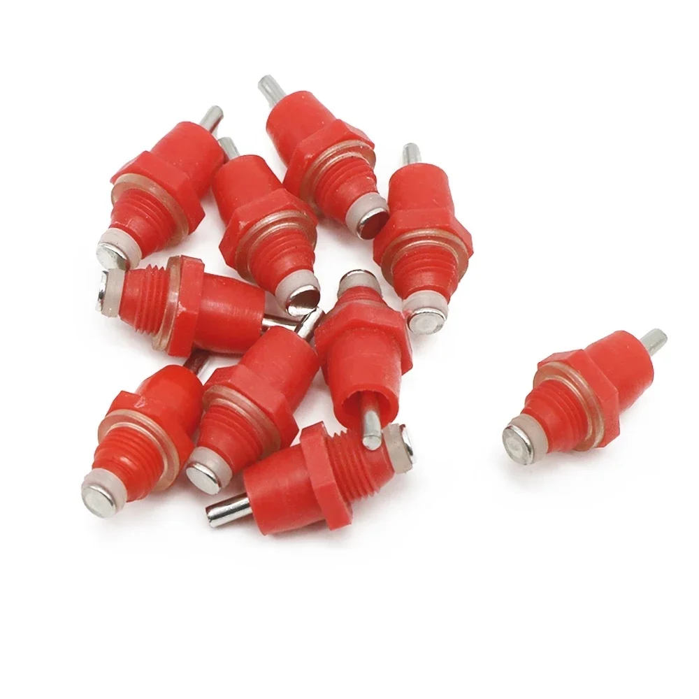 10pcs Chicken Waterer Nipple Drinkers Quail Pigeon Bird Waterer Nipples PVC Water Pipe Knob Fixed Type Poultry Farming Equipment