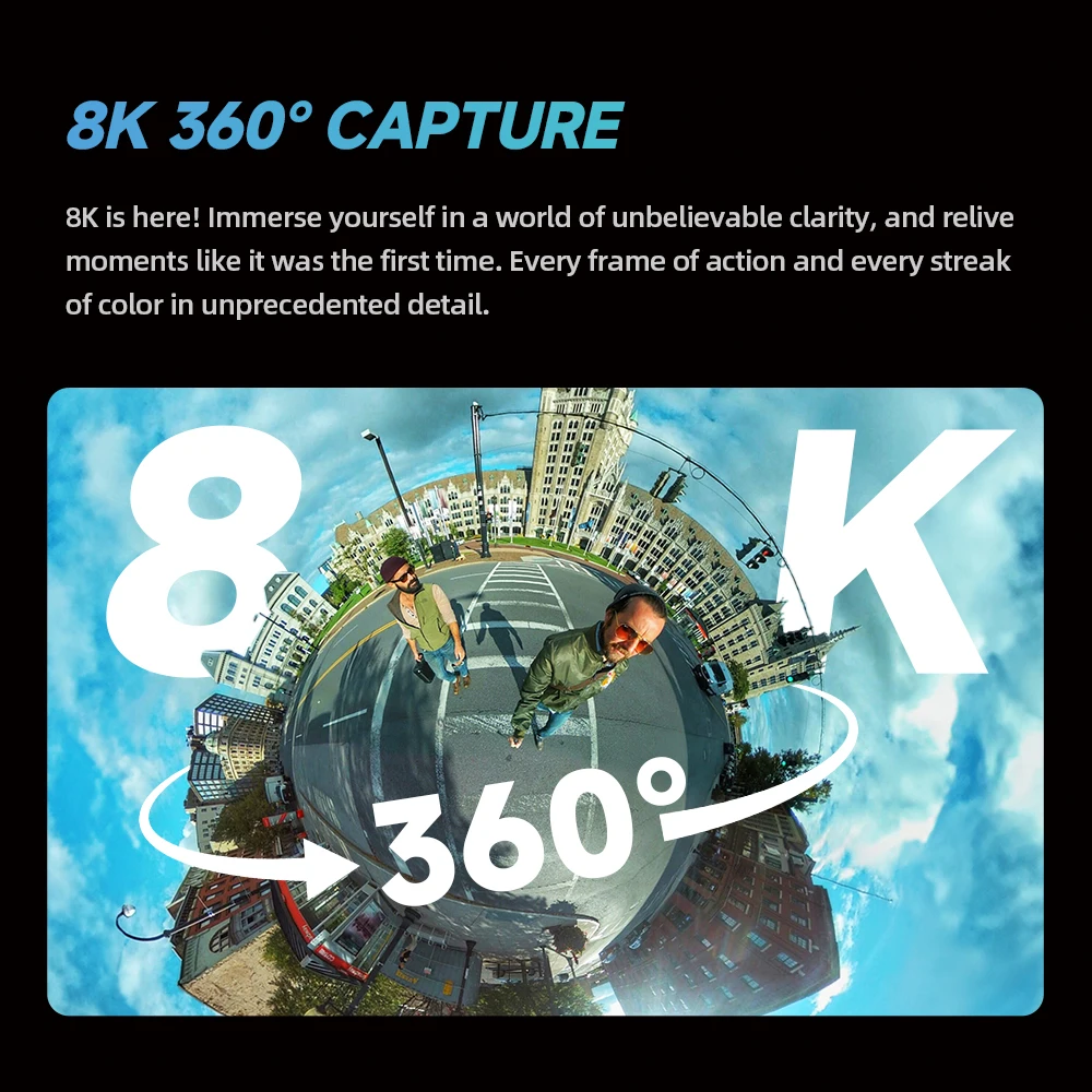 Insta360 - X4 كاميرا رياضية كاميرا الحركة 8K فيديو 10M مقاومة للماء تثبيت FlowState Insta 360 X4 كاميرا رياضية #2