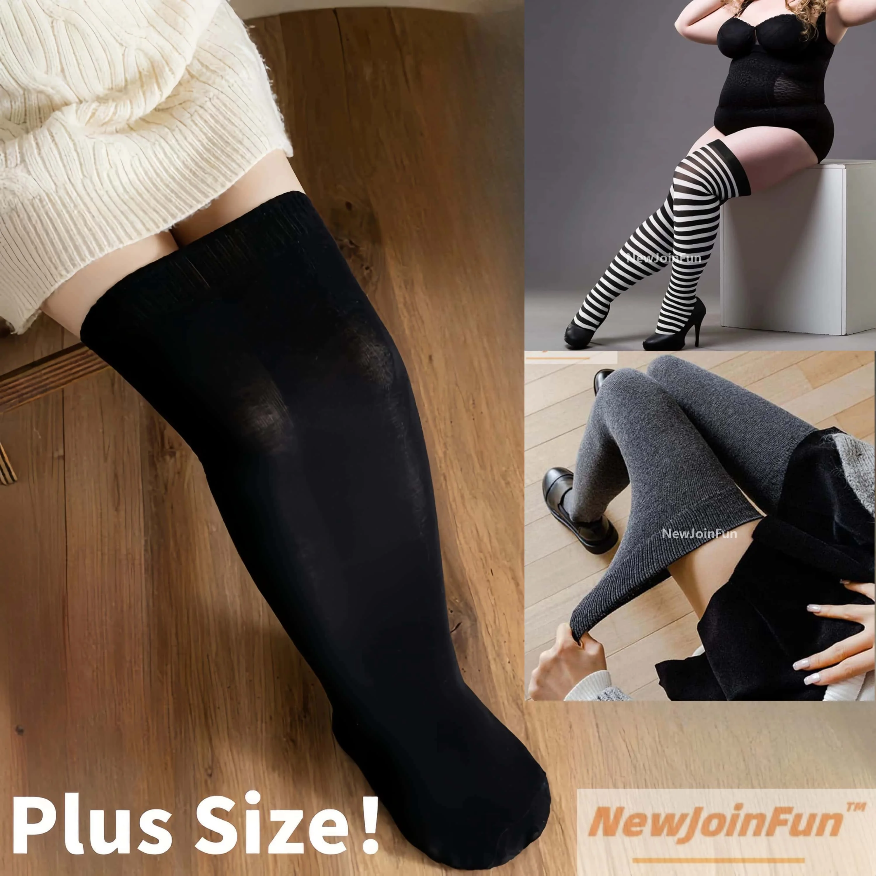 Plus Size Thigh High Socks for Thick Thighs Women Highs Widened Extra Long Thick Knit Sock