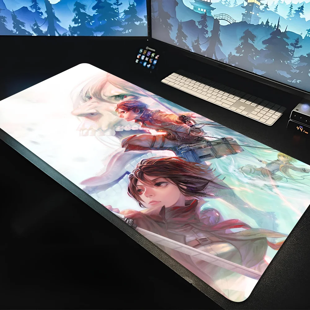 

1pc hot anime Attack On Titan Non-slip Mouse Pad Suitable For Office Computers Laptops E-sports Game Desk Mats XXL Keyboard