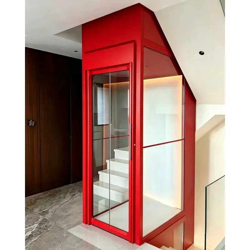 Home Panoramic Elevator Lift High Quality 2 Floor Residential Elevators Hydraulic Villa Personal Elevator Lift for House