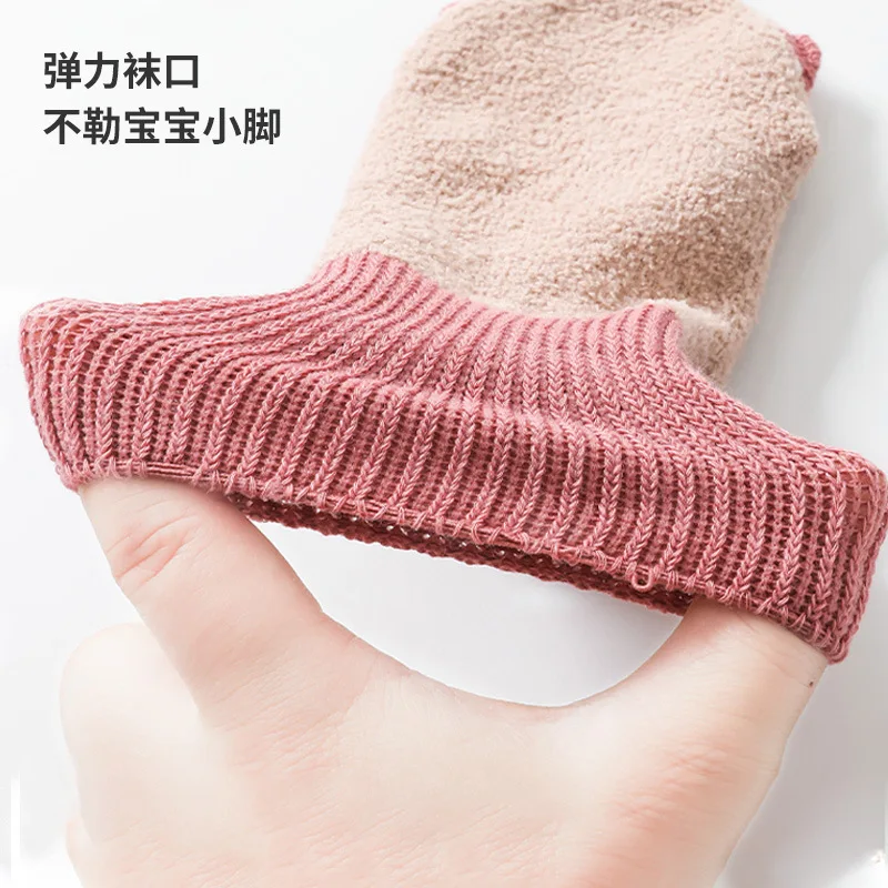 Baby Anti Slip Floor Socks Autumn Winter Newborn Warm Thicken Fleece Socks Newborn Baby Girl Boy Infant Indoor Sock New Cute