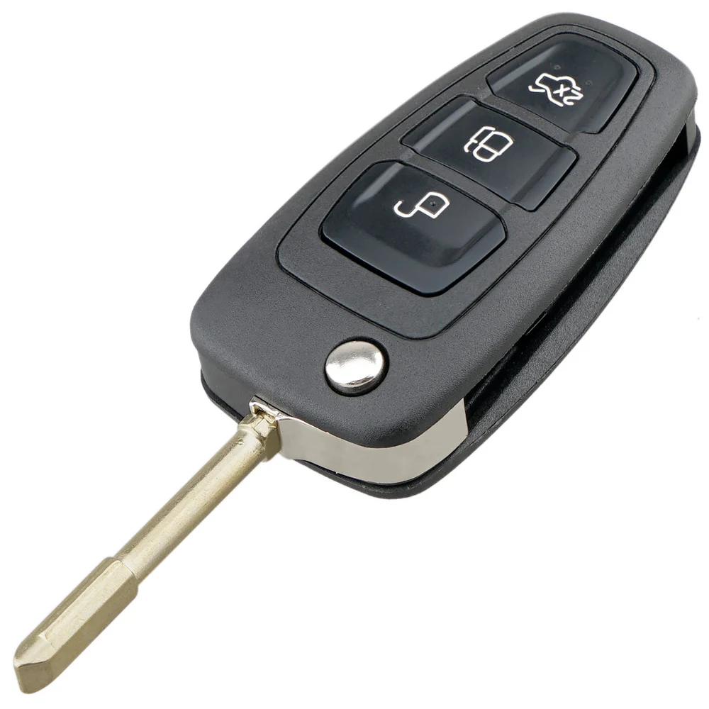 433Mhz 3 Buttons Flip Remote Key Fob with 4D60 Chip and F021 Blade Fit for Ford / Mondeo / Focus / Mk1