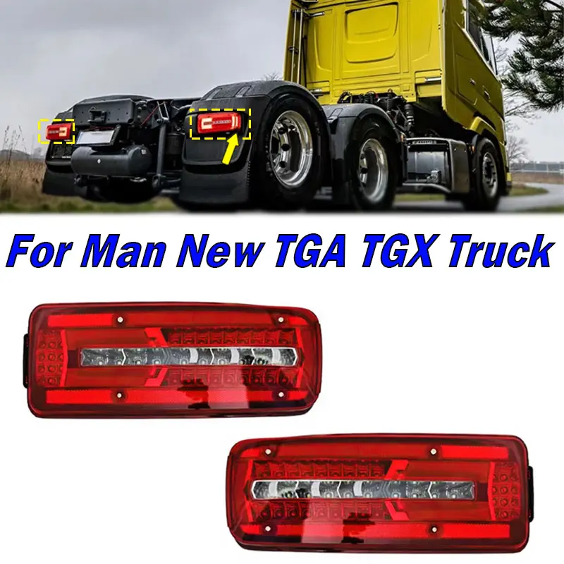 81252256563 81252256562 For Man New TGA TGX Truck Car Rear Bumper Tail Light Warning Brake Light Signal Lamp Taillight Assembly