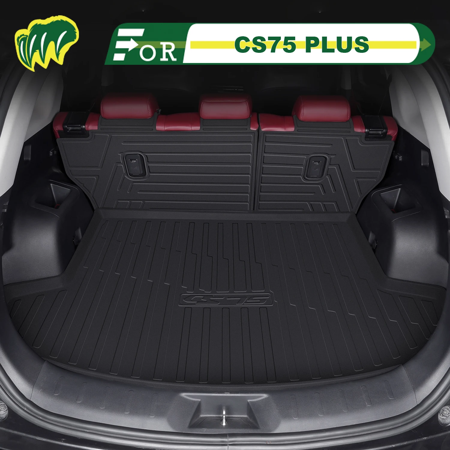 

For Changan CS75 PLUS PHEV 2014-2025 TPE Custom Fit Car Trunk Mat All Season Cargo Mat 3D Shaped Trunk Liner Rear Trunk Mat