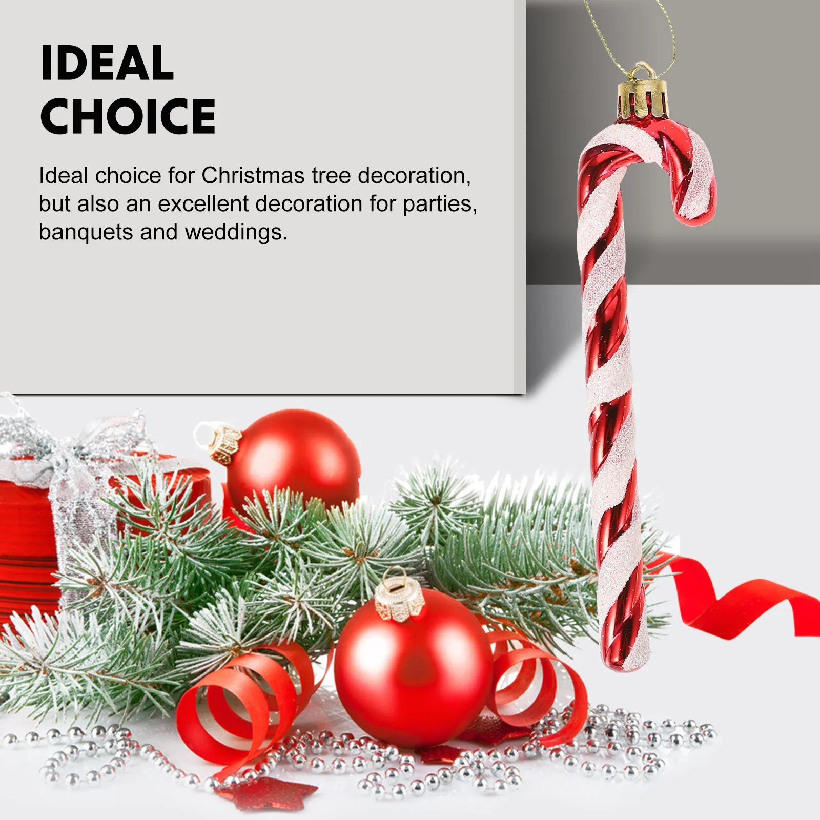 

18 Pcs Christmas Tree Decorations Holiday Party Hanging Ornaments Xmas Crutch Pendant Household