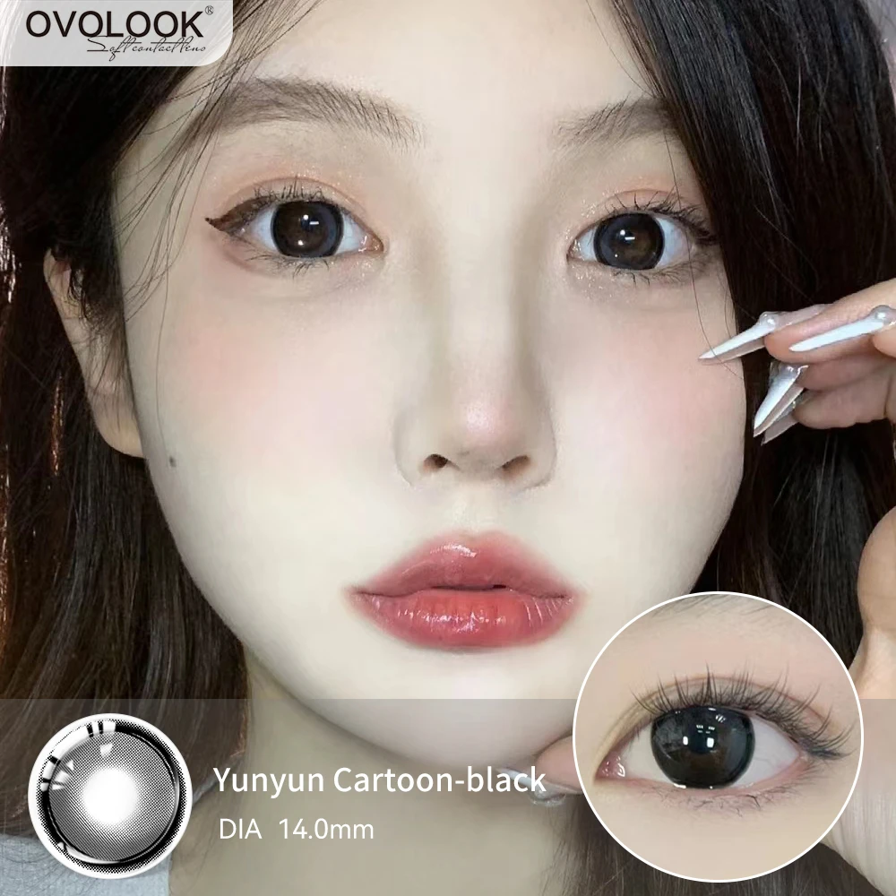 OVOLOOK-1 Pair Beauty 10 Colors Contact Lenses for Eyes Natural Pupil Color Lens Eyes for Myopia Free Shipping Half A Year Use