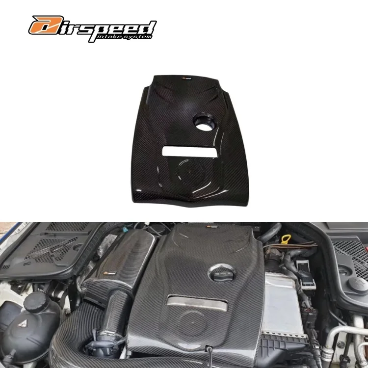 

Factory Wholesale Dry Carbon Fiber 3K Twill Carbon Weave Car Engine Cover for Mercedes Benz C E GLC W205 M274 2.0T