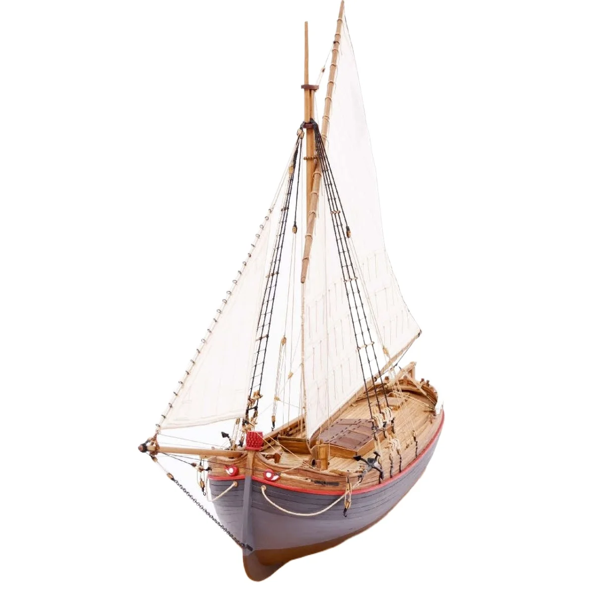 1/32 Scale Bracella Two-masted Sailboat Model Kit 76cm Wooden Ships Static Model Kit Ship Toy Ornament