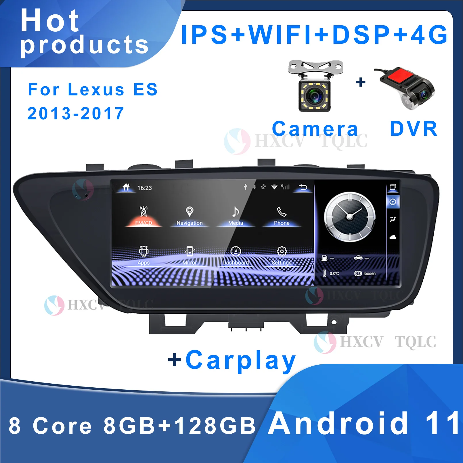 

Android 11 Smart 12.3Inch Car Radio Stereo for Lexus Es 2013-2017 Multimedia Player Gps Navigator Car Audio 4G with Carplay