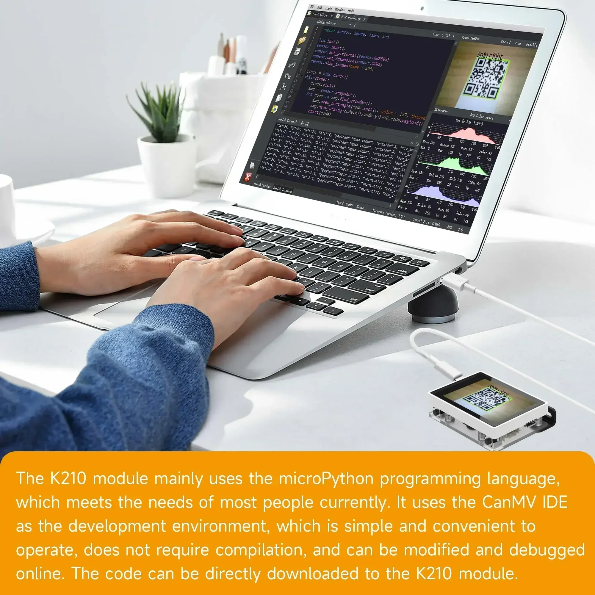 وحدة التعرف المرئي K210 مع كاميرا 2 ميجابكسل OV2640/2.0 بوصة شاشة LCD تعمل باللمس بالسعة لتقوم بها بنفسك طقم سيارة روبوت RaspberryPi #6