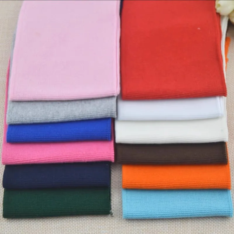 cotton stretch ribbed knit T-shirt polo collar fabric elastic garment fabric