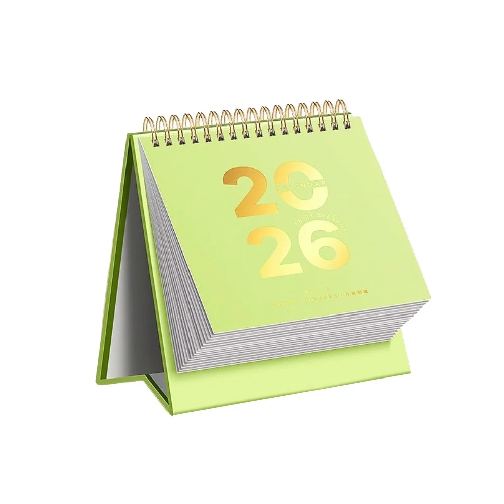 

Standing 2026 Desktop Desk Calendar Thick Paper Foldable Table Calendar Time Management Academic Planner Office Stationery
