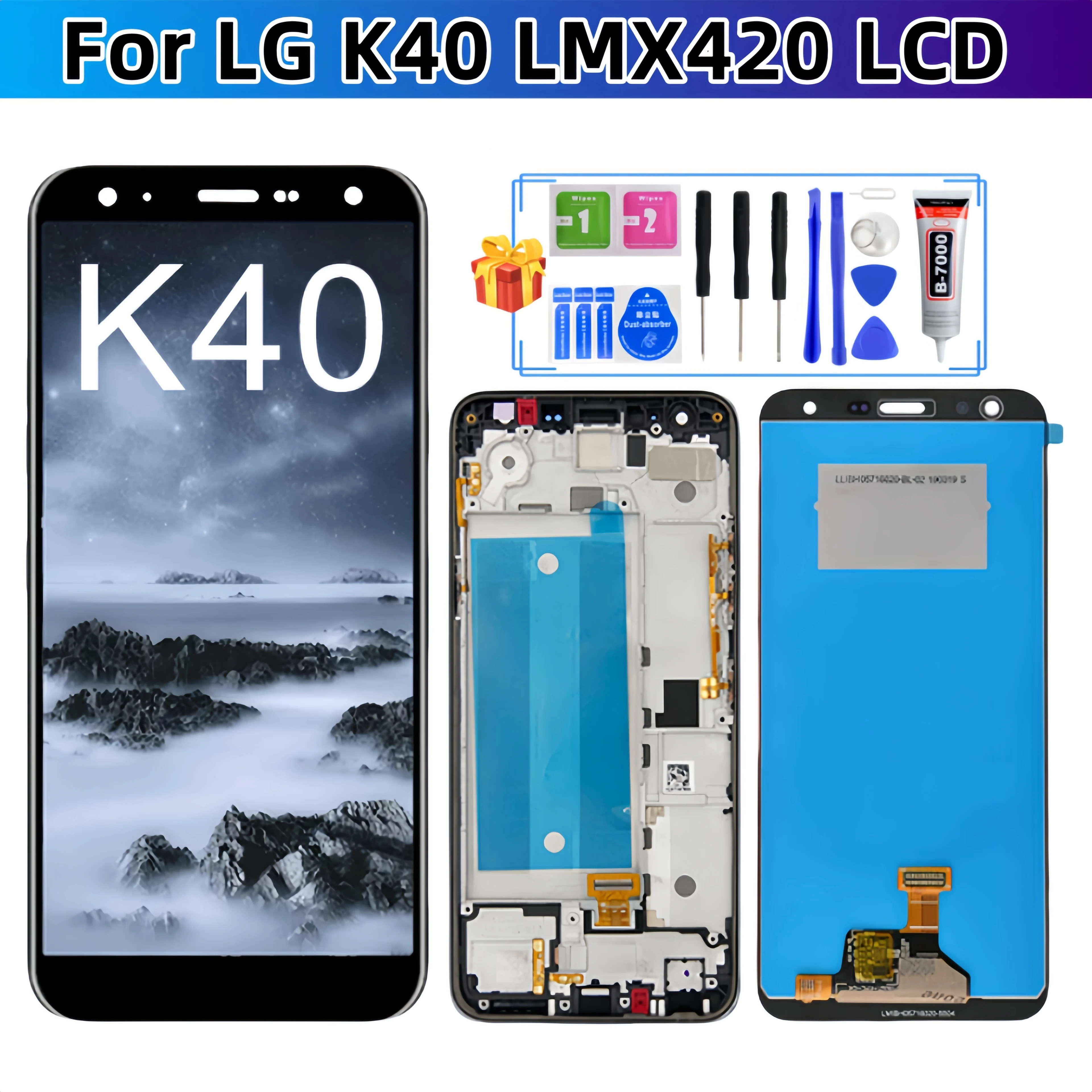 

Для LG K40 LMX420 LMX420EMW LM-X420 ЖК-дисплей с сенсорным экраном в сборе, запасные части для ЖК-дисплея