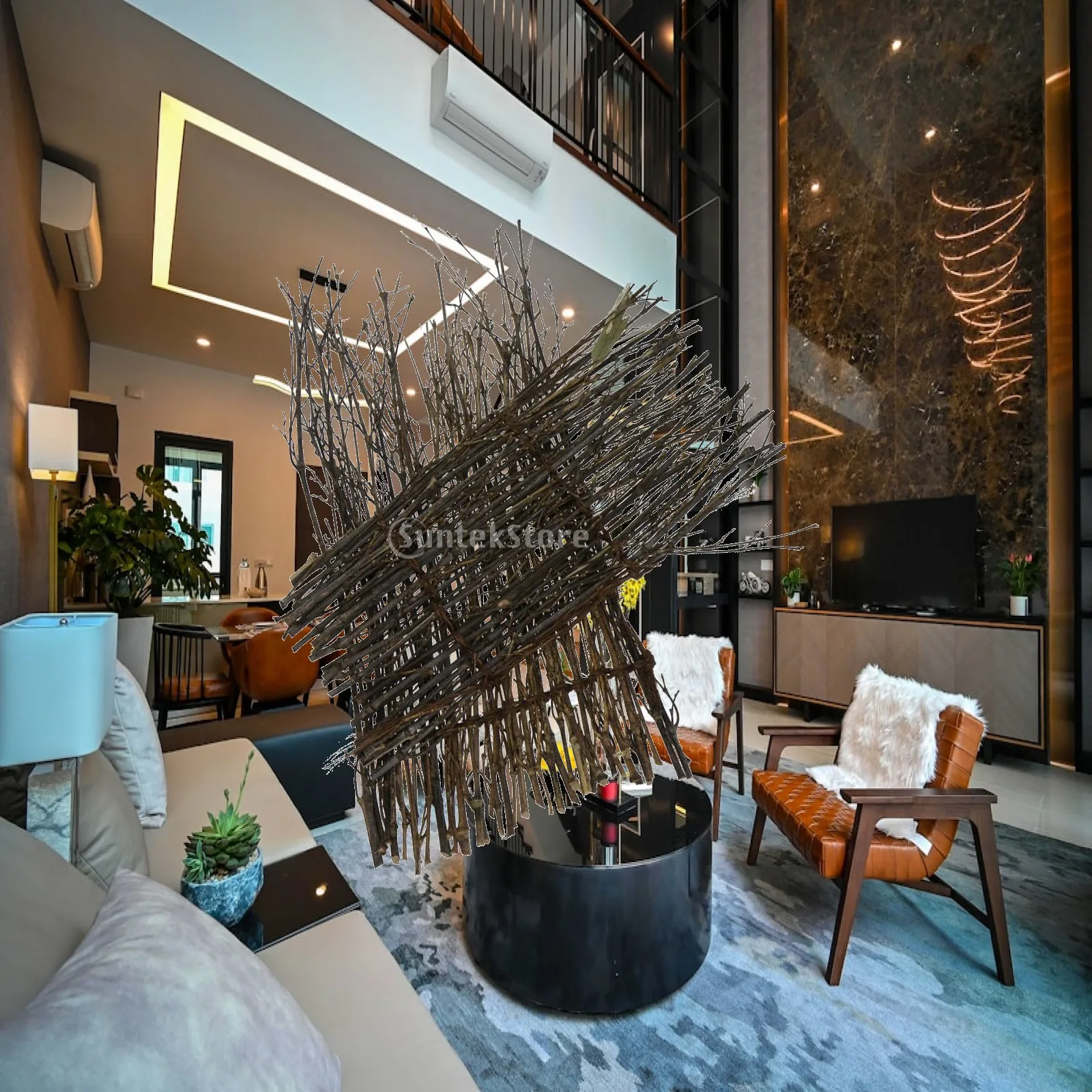 Reed Brushwood Roll Fence Divider Natural Bamboo Partition Screening Fencing for Terrace Concealment