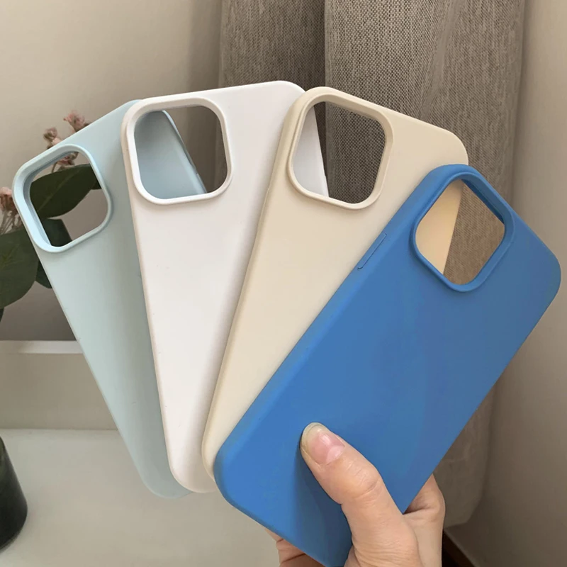 Luxury Original Liquid Silicone Case For iphone 13 14 15 Pro Max Case For iPhone 11 12 Mini X XR XS Plus Full Cover