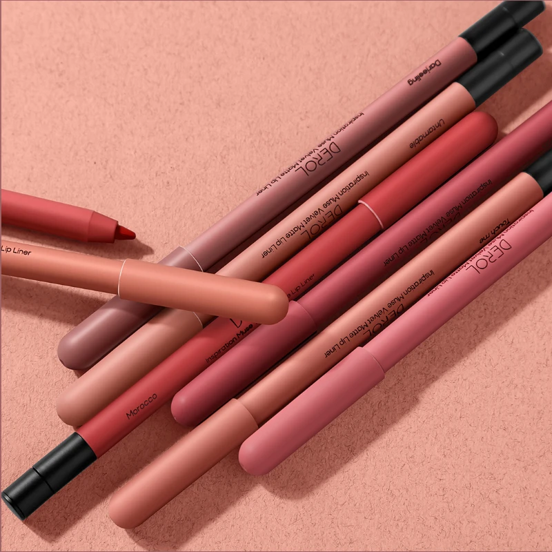 8 Colors Matte Lipliner Pencils Sexy Red Contour Tint Lipstick Waterproof Long Lasting Lipstick Pencil Lip Liner Pen Cosmetics