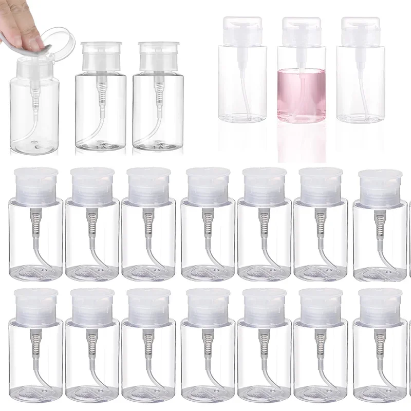 10PCS Pressure Refillable Bottles Empty 150-300ml Makeup Remover Oil Toner Water Makeup Dispenser Separation Cosmetic Containers