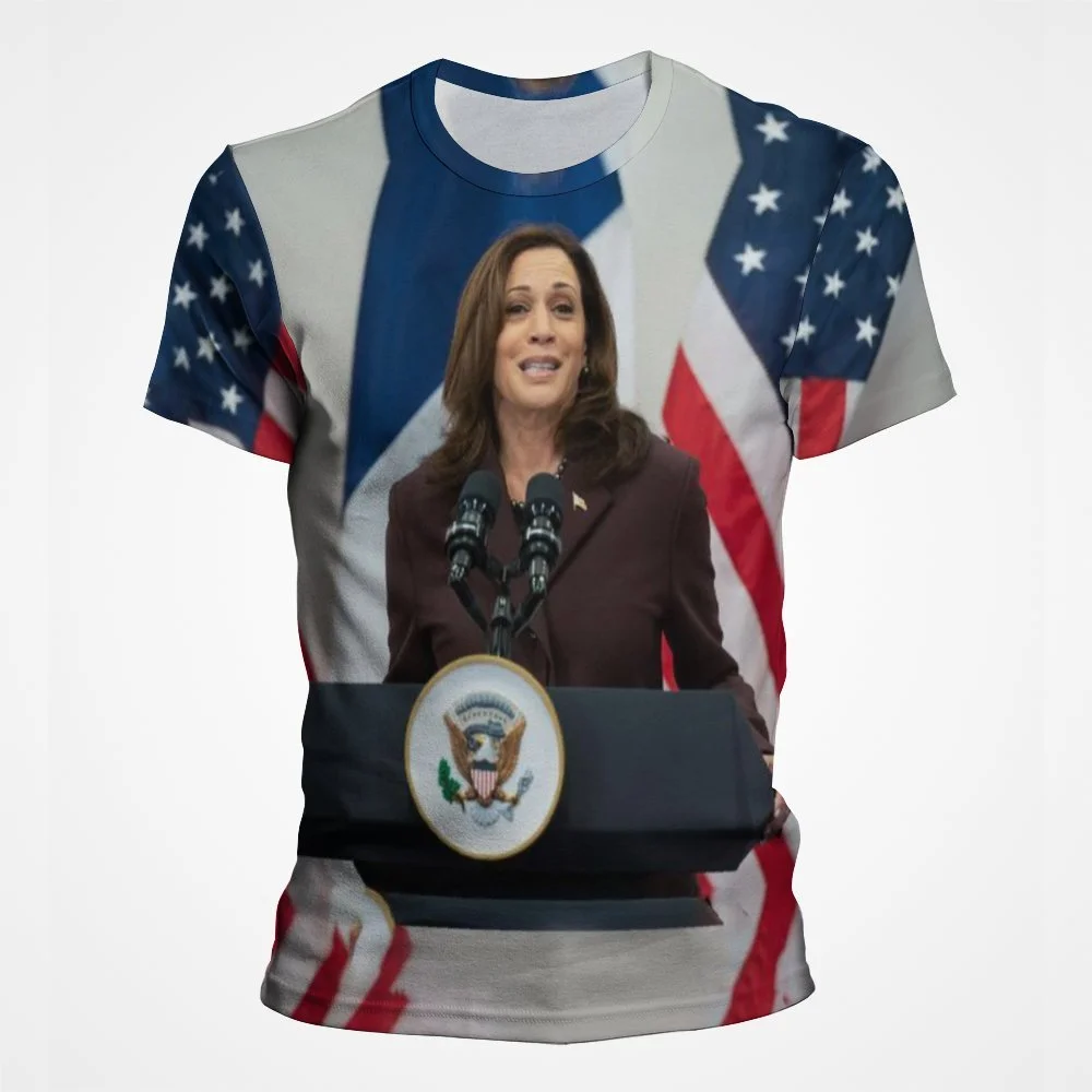 Hot Sale 3D Kamala Devi Harris Printed T Shirt Vice-President Of The United States Graphic Tee Shirts For Women T-shirts Clothes