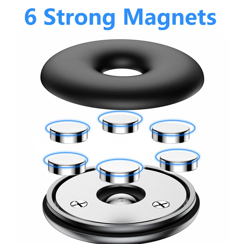 العالمي حامل هاتف السيارة المغناطيسي آيفون 13 12 11 برو ماكس سبائك الألومنيوم لوحة القيادة المغناطيس سيارة هاتف محمول جبل لتحديد المواقع قوس #3