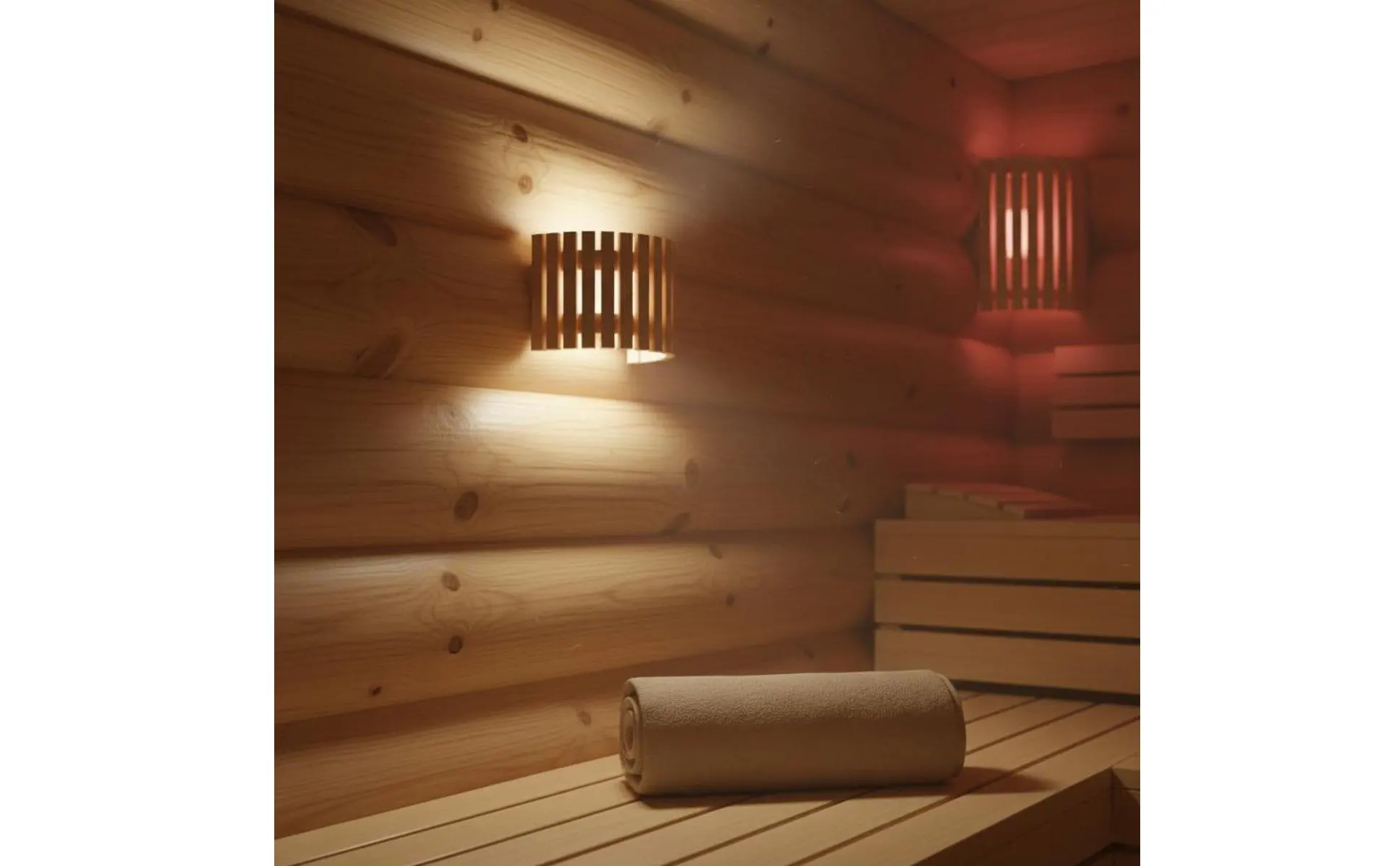 Wooden Sauna Lamp Shade Glare-Reducing Wooden Sauna Lampshade Curved Wood Lamp Guard Prevents Overheating