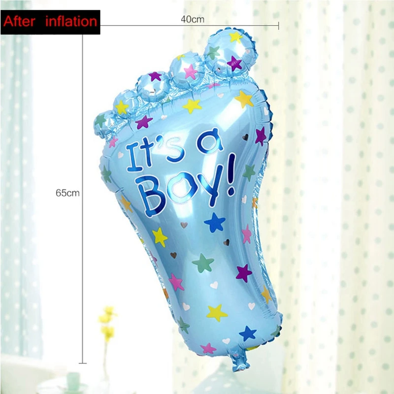 79*46cm è una ragazza o un ragazzo palloncini in alluminio con piede carino Baby Shower forniture per feste di compleanno per bambini palloncino per decorazioni di nozze