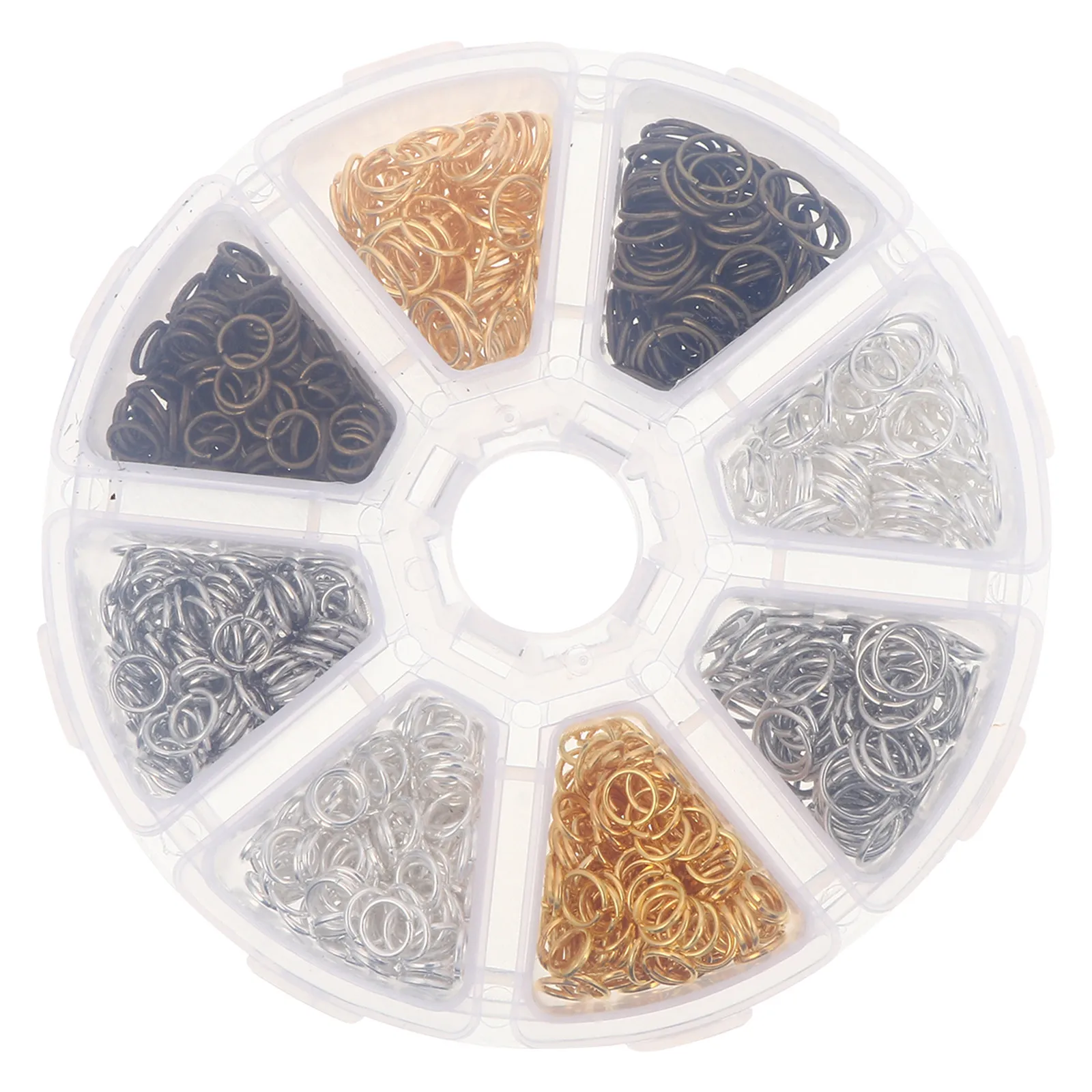 1200pcs 1 Box Assorted Color Open Jump Ring Set Jewelry Making Accessories Premium Diy Tools Case For Professional Home Use