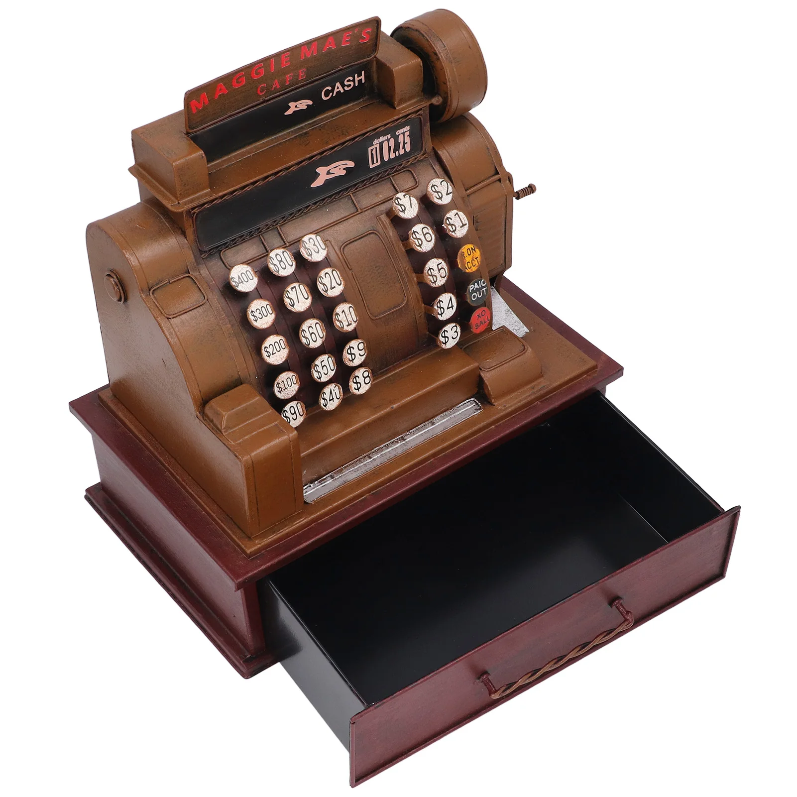 

Vintage Register Iron Art Props Decorative Ornament Stress Relieving Model for Office Home, Size 29 x 20 x 30cm, Material