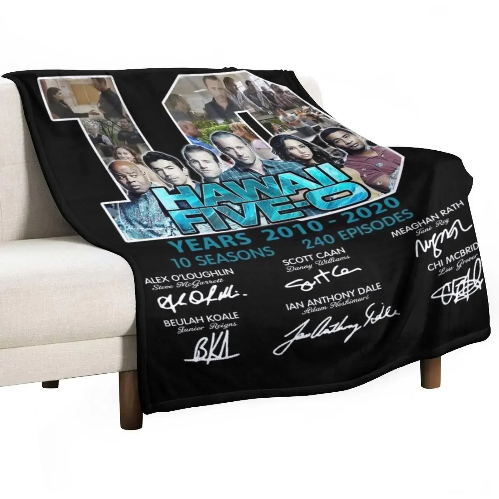 Hawaii Five O 10 Years 2010 2020 Signatures Short Throw Blanket Luxury St Blankets For Bed Blankets