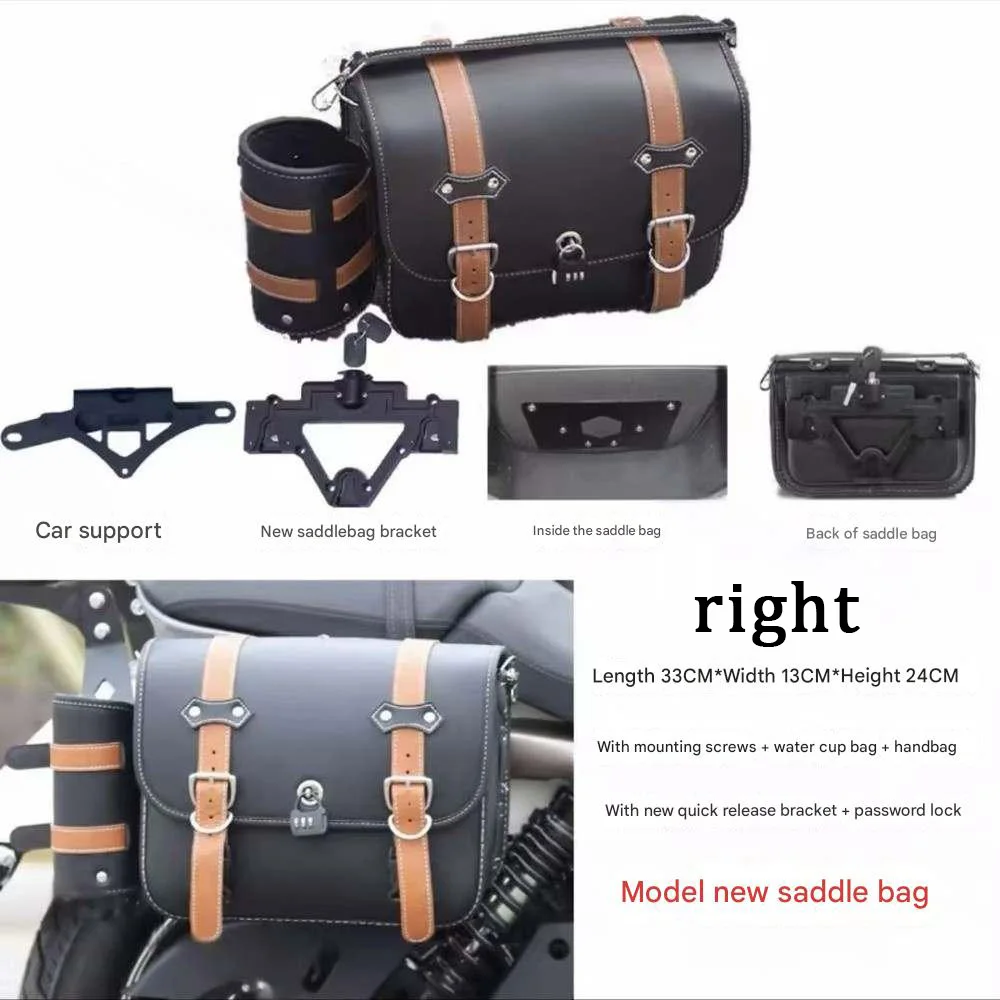 Voor QJMOTOR SRV 600-V2 canvas tas lederen opbergtas quick release zijtas srv 600v2 600v2srv 600V2 SRVSide Tas
