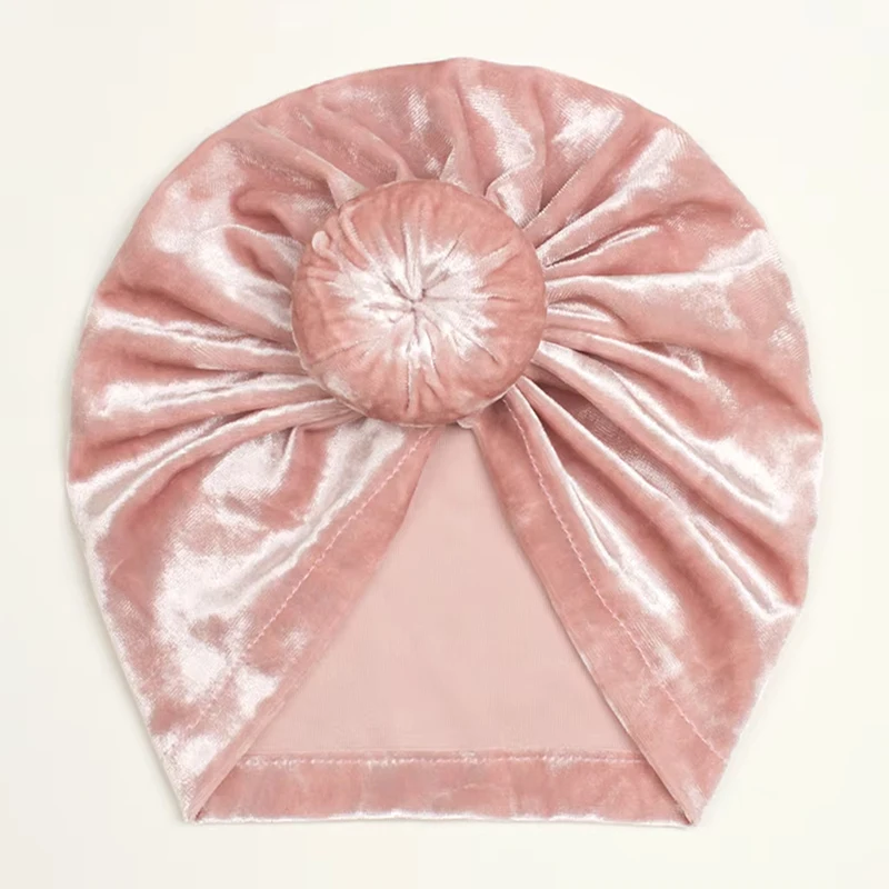 

Knotted Hats for Baby Girl Beanie Velvet Headwraps Infant Turban Newborn Head Accessories Winter Hat Warm Bonnet Caps Mother Kid