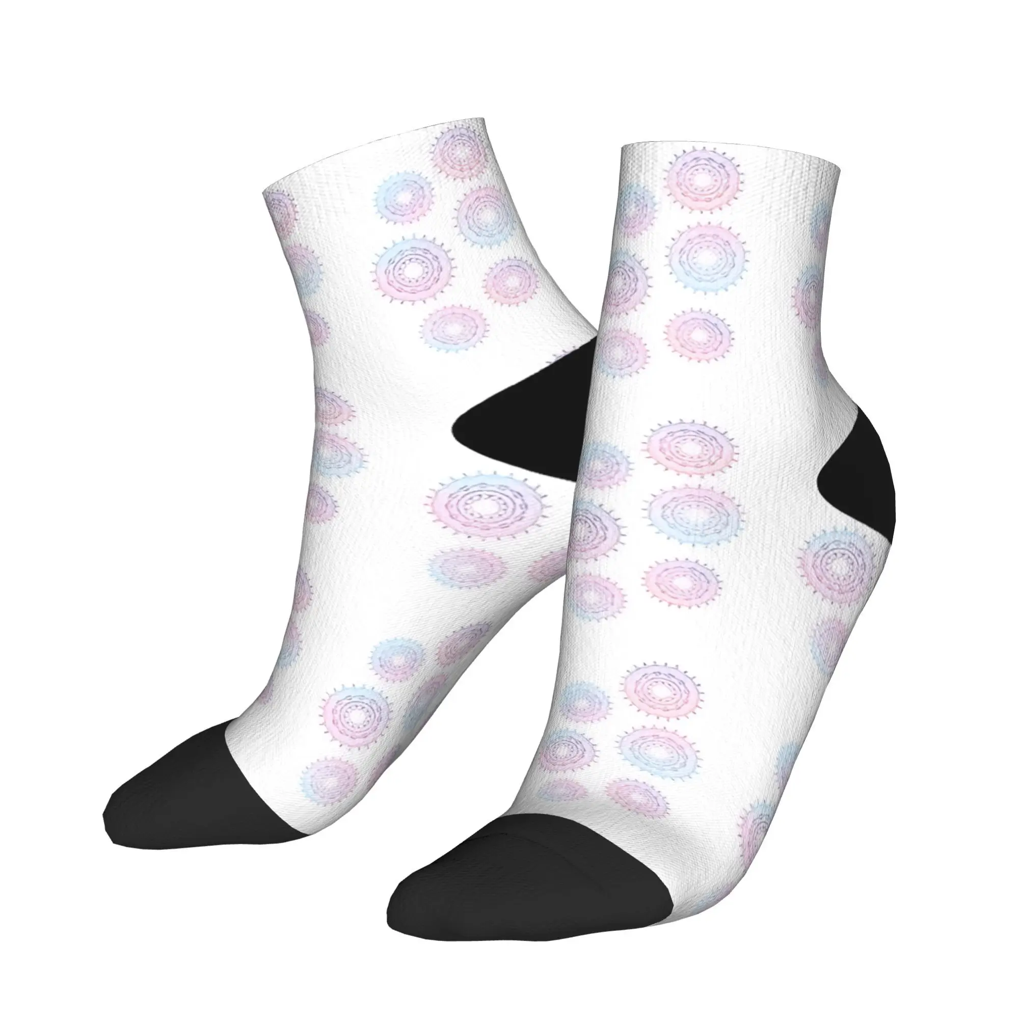 

Люминесцентные повседневные носки с радужной медузой для мужчин, новинка, высококачественные носки до щиколотки, осенние уличные нескользящие носки с принтом