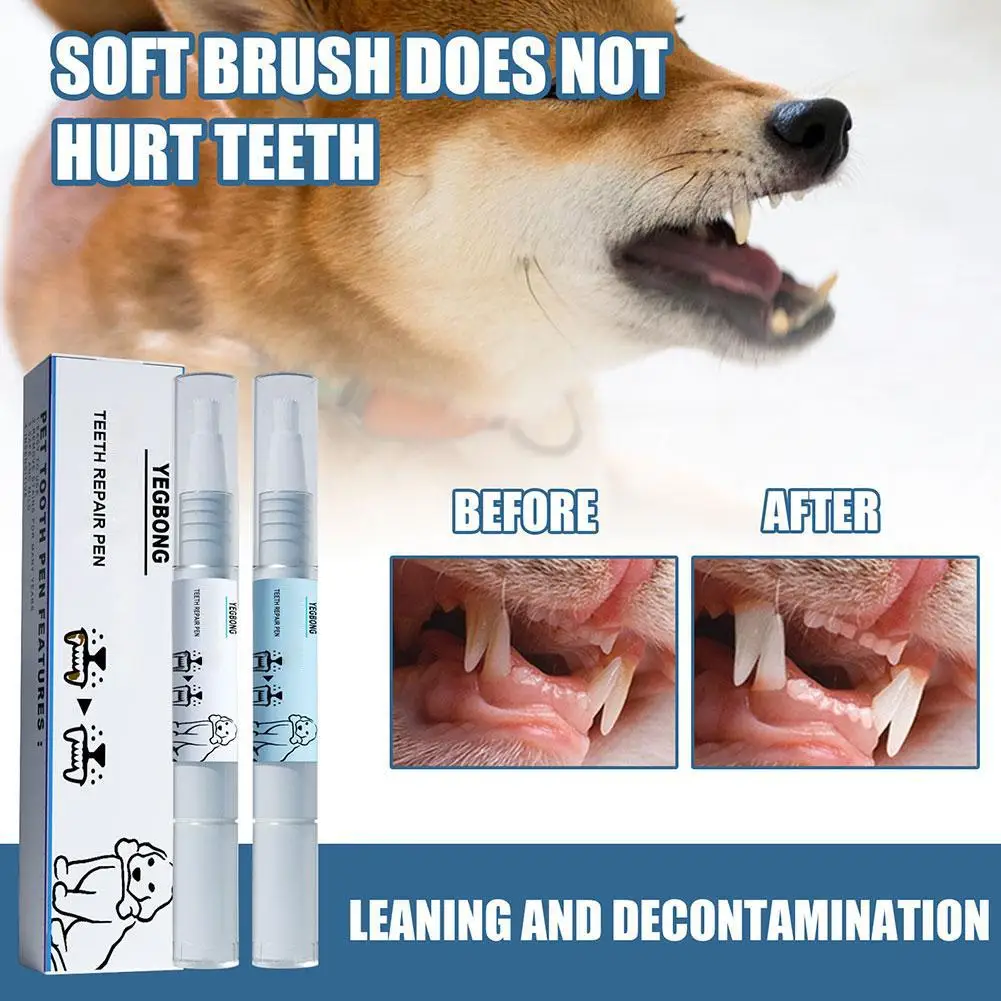 Pet Toothbrush Depth Efficiency Cleaning Portable Anti-bad Tool Breath Cleaning Dog Toothbrush Pet Tartar Cat M2X9