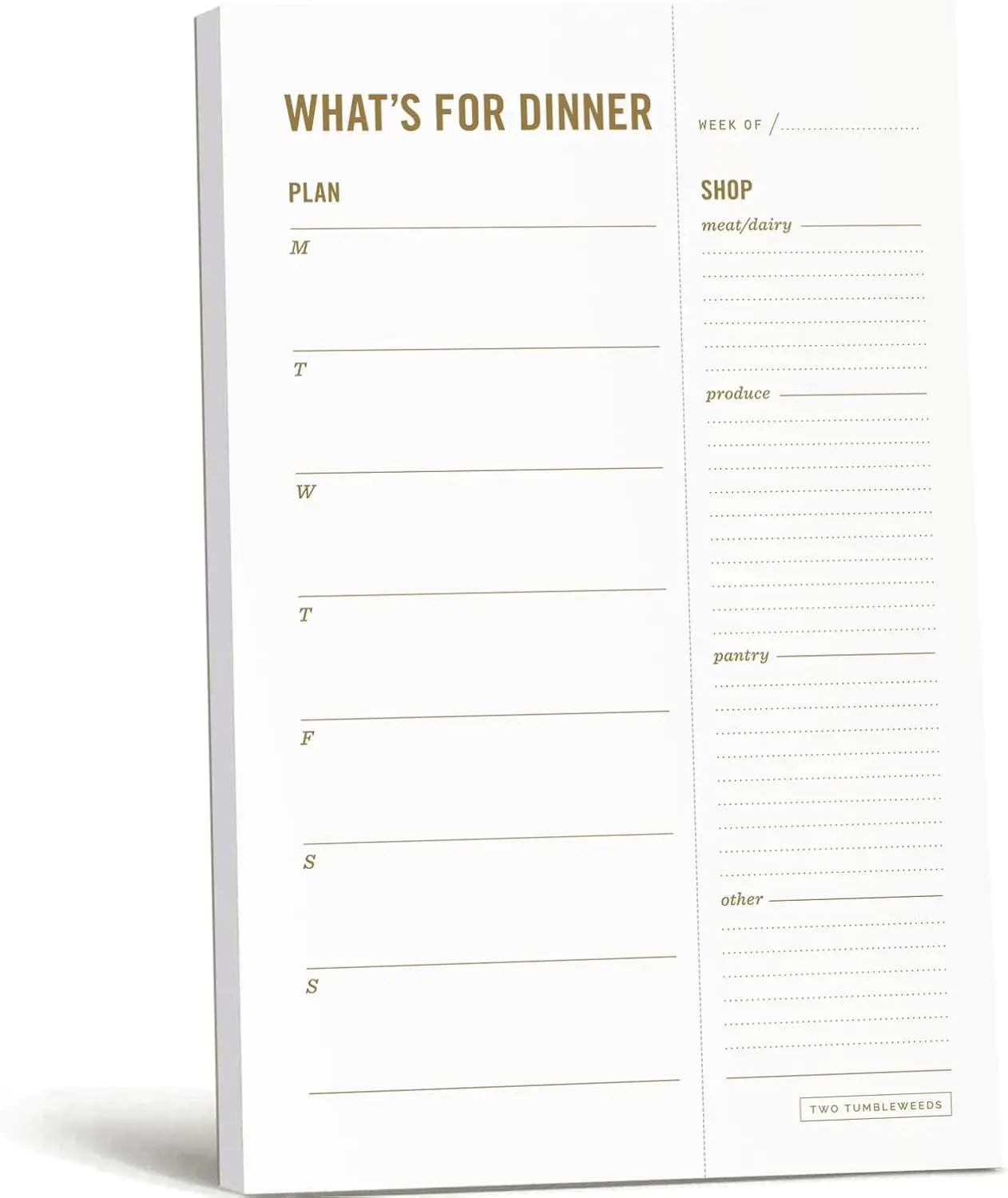 

Weekly Meal Planner Notepad with Grocery List Magnet Pad for Fridge, 6x9" 50 Sheets