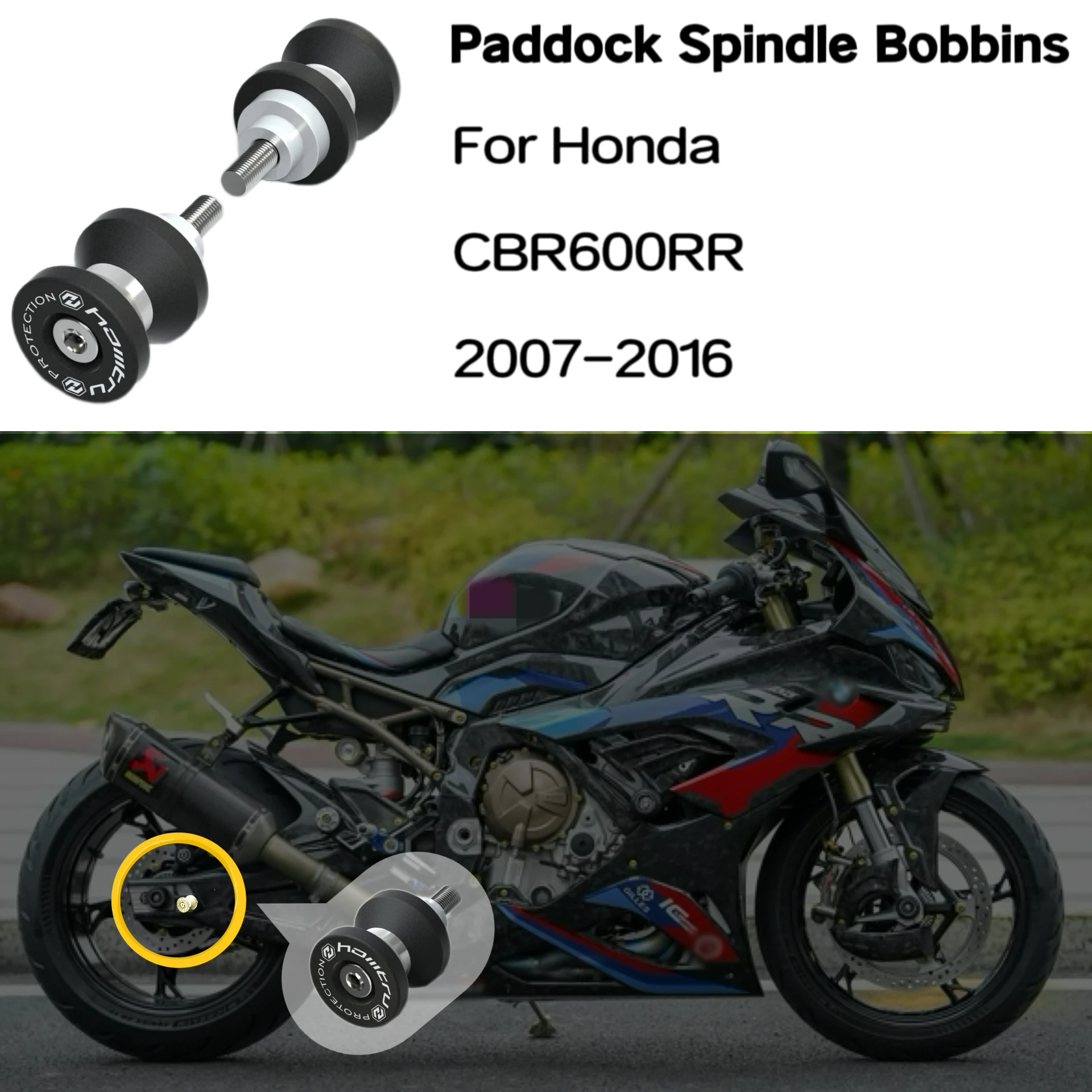 

Motorcycle Accessories For Honda CBR600RR 2007-2016 Paddock Spindle Bobbins