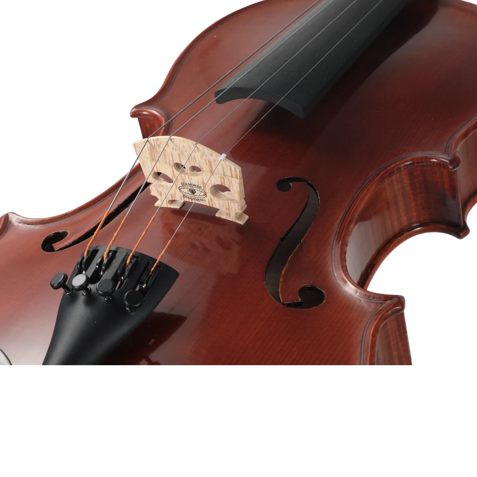 4/4 Full Size Artisan Concert Violin: Aged European Tonewoods, Inlaid Purfling, Professional Bridge Setup | Case & Bow Included
