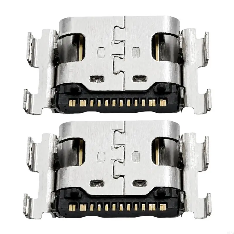 Q6PA Silver-Tone Housing with Side Mounts and Type C Female Receptacle, Configured as the Rear Port Replacement Part for Gaming