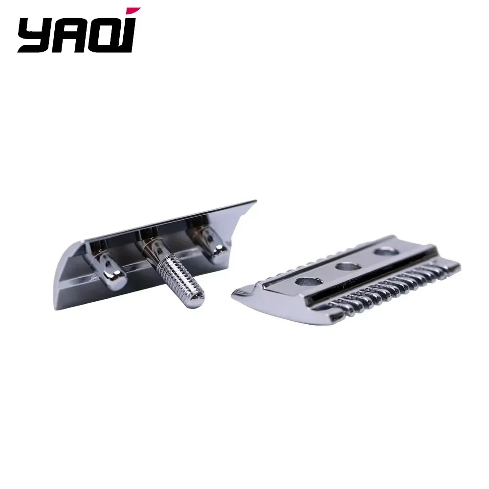 Yaqi Men's A Dual Comb Dual Aggression Level Razor Head Chrome "The FLIPSIDE BY YAQI" Male Mature Vintage Durability Razor Head