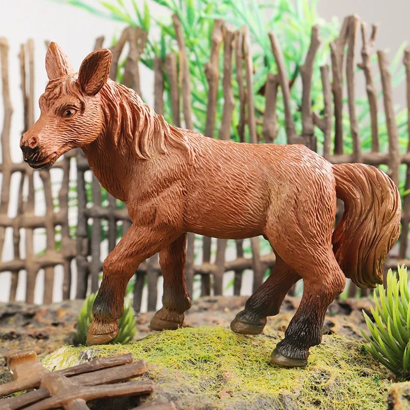 Oenux Farm Modell Simulation Pferd Kuh Ziege Esel Schwein Hund Action-figuren Geflügel Tiere Figur Bildung Schöne Kinder Spielzeug Geschenk