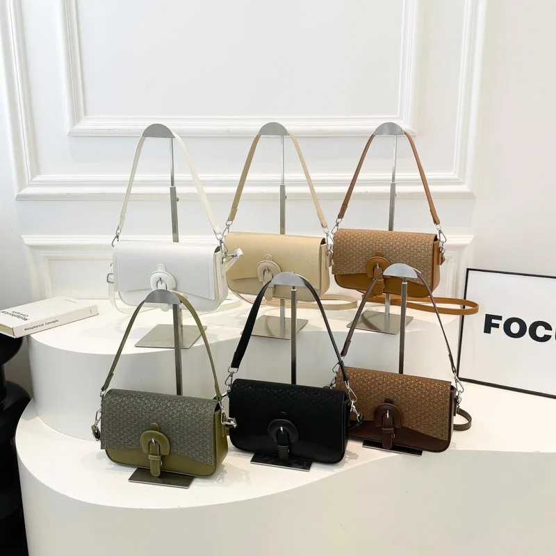 

Женская минималистичная сумка подмышки A/W 2025 года, многосторонняя сумка через плечо из натуральной кожи, винтажная сумка-хобо для работы и поездок на работу